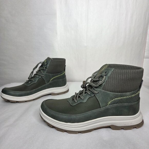 NWT Ryka Women's Brae 2 Alpine Green Faux Leather Short Boots - Picture 1 of 7